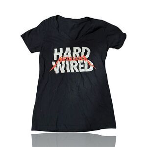 Metallica "Hardwired" Women's V-Neck T-Shirt Black Size M: Like New: Metal Head